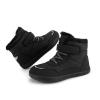 Kids Barefoot Winter Boots with Wide Toe Box Boys Girls Slip Resistant Waterproof Zero Drop Sole Minimalist Fur Warm Ankle Winter Snow Boots High Top Lightweight Walking Shoes for Toddler Black-32 view 3