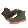 Kids Barefoot Winter Boots with Wide Toe Box Boys Girls Slip Resistant Waterproof Zero Drop Sole Minimalist Fur Warm Ankle Winter Snow Boots High Top Lightweight Breathable Walking Shoes for Toddler Little Big Kids Green 30 view 4