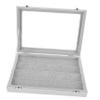 HOMOCONO Badge Box Storage Organizer Capacity Transparent Brooch Pin Display Case Lid Compact Trinket Box for Jewelry Badges Collectibles Desktop Showcase view 1