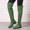Women's Side Zipper Chunky Heels Knee High Boots Thigh High Chunky Heel Boots Low Heel Round Toe Winter Tall Boots view 2