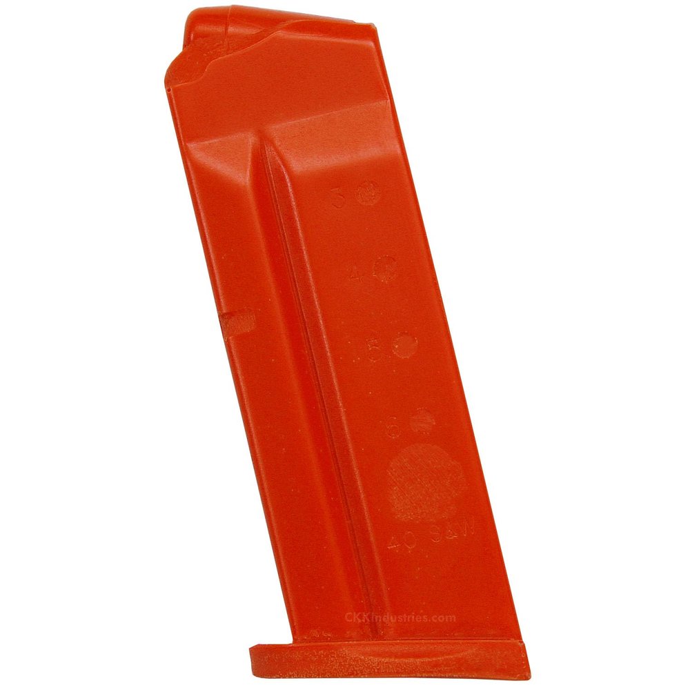 American Safety Molds - Compatible with S&W M&P40 Shield - Non-Functional Solid Polymer Magazine - Blaze Orange - U.S.A - Magazine Holster Molding Prop