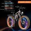Amebee E-Bike Fat Tire Motor Wheel Rear Drive Wide Tire EBike Package 1kW 2KW 48V Motor Electric Motor Controller Driver Kit Easy Build (Red Black Fat Tire 2000W, 26inX4 48V 22.4AH) view 2