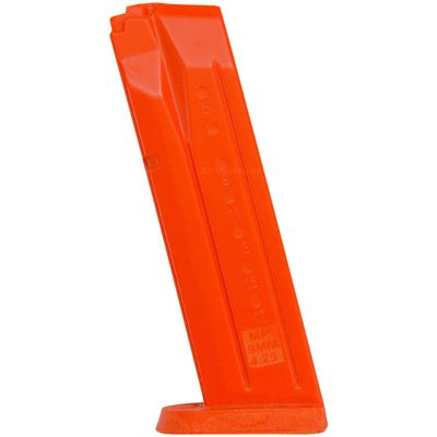 American Safety Trainer - Compatible with S&W M&P9 (4.25 inch) - Non-Functional Solid Polymer Training Magazine - Blaze Orange - U.S.A - Fits Model Specific Mag Holsters
