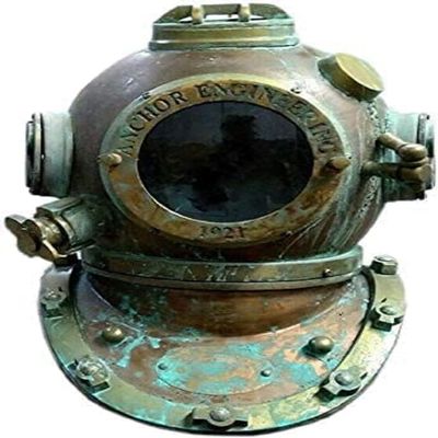 Vintage Rare Antique Diving Helmet | Mark V Divers Diving Heavy Helmet | deep Sea Divers Anchor Engineering Helmet