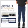 Equinavia Classic Kids Silicone Knee Patch Horse Riding Pants with Phone Pockets | Equestrian Breeches Unisex Schooling Tights for Girls and Boys - Deep Blue - S view 2