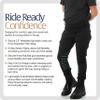 Equinavia Classic Kids Silicone Knee Patch Horse Riding Pants with Phone Pockets | Equestrian Breeches Unisex Schooling Tights for Girls and Boys - Black/Turquoise - XS view 4