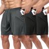 BOOJO 3 Pack Gym Basketball Mens Shorts - Quick Dry Black Workout Athletic Shorts with Pockets for Casual Running (S-6XL) view 1