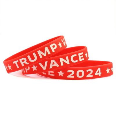 3 of Trump Vance 2024 Wristbands - Presidential Campaign Bracelets
