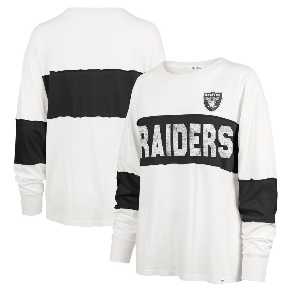 47 Women's Cream Las Vegas Raiders Clubhouse Pride Taylor Long Sleeve T-Shirt