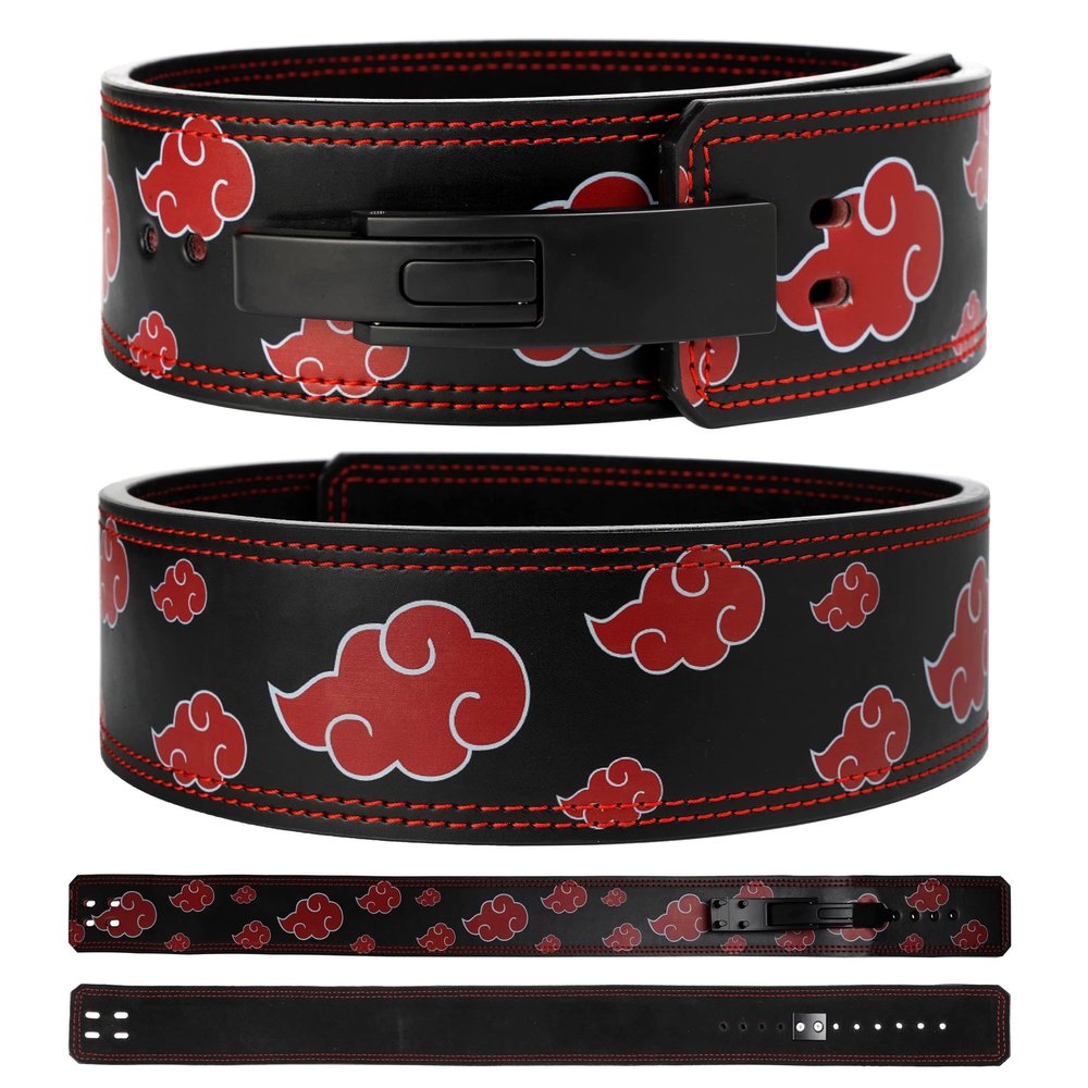 Akatsuki Weight Lifting Lever Belt | 10mm Premium Leather Weightlifting Belt for Powerlifting, Bodybuilding, Deadlift, Squats, Exercise Workout | Heavy Duty Best for Men & Women (Medium)