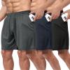 BOOJO 3 Pack Gym Basketball Mens Shorts - Quick Dry Black Workout Athletic Shorts with Pockets for Casual Running (S-6XL) view 1