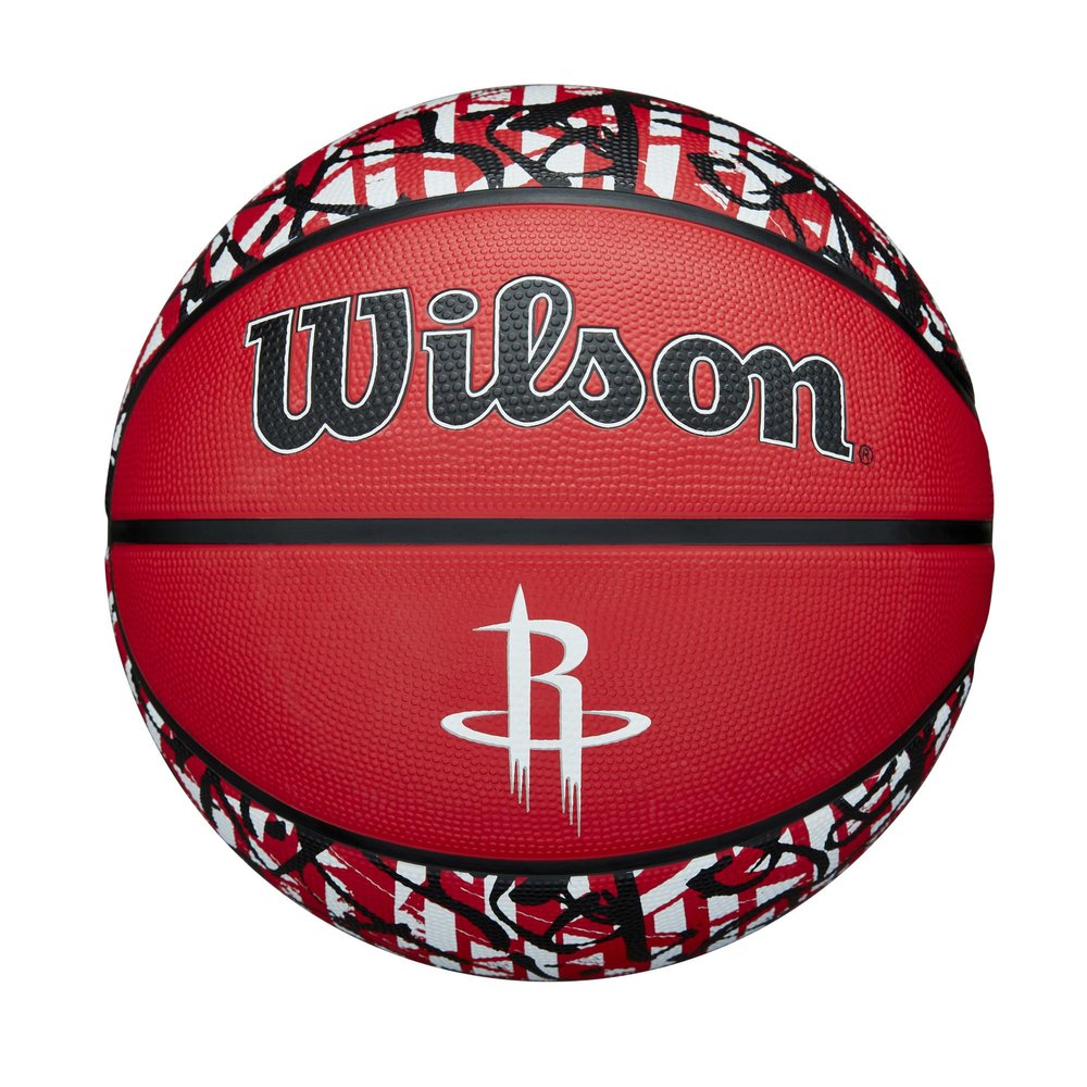 WILSON NBA Team Graffiti Basketball - Houston Rockets, Size 7-29.5"