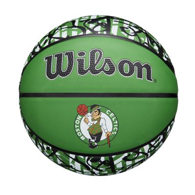 WILSON NBA Team Graffiti Basketball - Boston Celtics, Size 7-29.5"