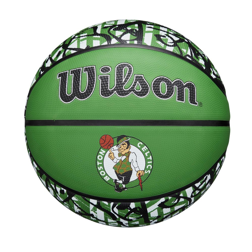 WILSON NBA Team Graffiti Basketball - Boston Celtics, Size 7-29.5"