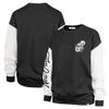 47 Women's Black New Orleans Saints Double Header Rise Andie Pullover Sweatshirt view 1