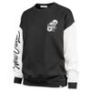 47 Women's Black New Orleans Saints Double Header Rise Andie Pullover Sweatshirt view 2