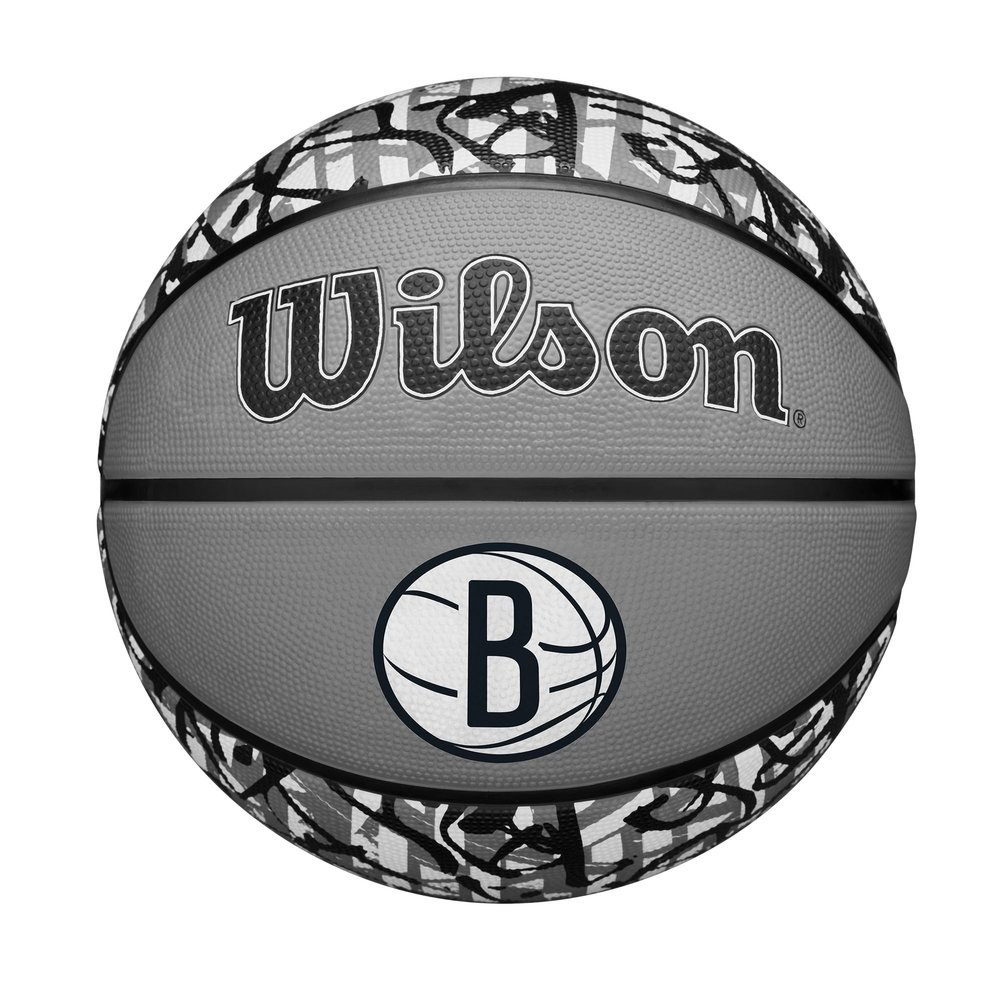 WILSON NBA Team Graffiti Basketball - Brooklyn Nets, Size 7-29.5"