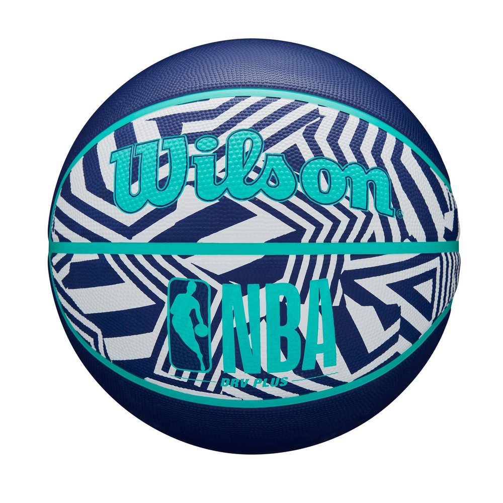 WILSON NBA DRV Plus Dazzle Camo Outdoor Basketball - Indigo/Teal, Size 7-29.5"
