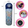 Personalized Blue Ballerina Water Bottle - 12 oz Flip Top Water Bottle with Straw view 2