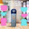 Personalized Blue Ballerina Water Bottle - 12 oz Flip Top Water Bottle with Straw view 3