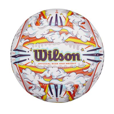 WILSON Graffiti Peace Volleyball - Official Size, White/Orange