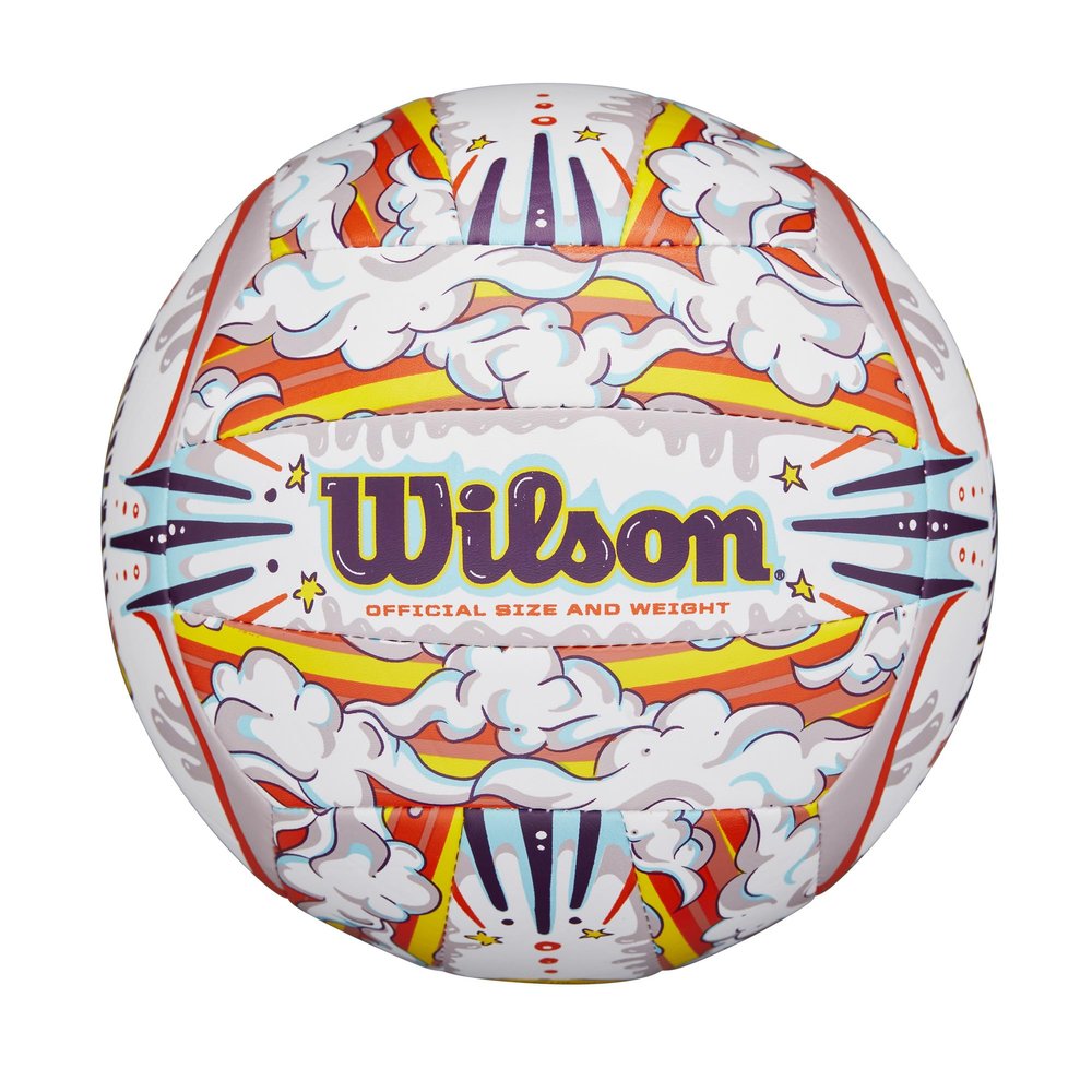 WILSON Graffiti Peace Volleyball - Official Size, White/Orange