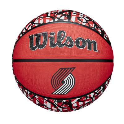 WILSON NBA Team Graffiti Basketball - Portland Trailblazers, Size 7-29.5"