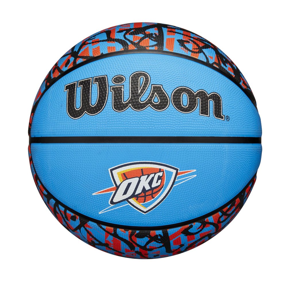 Wilson NBA Team Graffiti Basketball - Oklahoma City Thunder, Size 7-29.5"