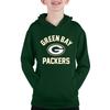 Team Fan Apparel NFL Youth Gameday Hooded Sweatshirt, Pro Football Hoodie Pullover Sweatshirt, Sports Apparel Boys and Girls (Green Bay Packers - Forest Green, X-Large) view 1