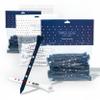 Twigs Golf Tees, Long Bamboo Tees, 100 Count, 3-1/4 inch, Blue and White Stars USA Design view 1