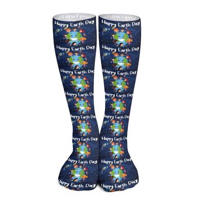 GoasNei Earth Day Socks Sport Socks for Women Men Breathable Long Socks for Running Athletic Travel