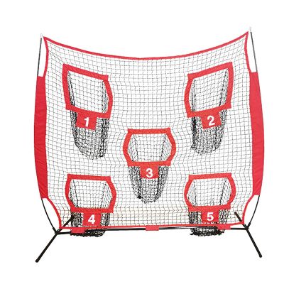Football Nets for Throwing, 7 X 7ft Portable Throwing Target Net with 5 Target Pockets, Improves Accuracy and Power, Detachable Pipe and Easy to Assemble, for Improving Football Accuracy Throwing