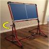Adjustable Rebounder - Portable Pickleball Training Wall - Pickleball Trainer for Practice Drills - Adjustable Panel Angle Practice Board (White Frame/Blue Panel) view 4