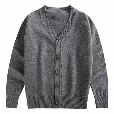 AIMAOMI Cotton Chunky Ribbed Knitted Cardigan for Boys & Girl Baby Girls' and Toddler Bow Pocket Cardigan Navy (GY2, 3-4 Years)