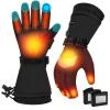 Heated Gloves for Men Women - 7.4V 6000mAh Rechargeable Heated Gloves Up to 10H Warmth, Full Touchscreen, 10s Fast Heating, 3 Level Adjustable, Electric Winter Gloves for Outdoor Skiing Hunting Hiking view 1