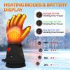 Heated Gloves for Men Women - 7.4V 6000mAh Rechargeable Heated Gloves Up to 10H Warmth, Full Touchscreen, 10s Fast Heating, 3 Level Adjustable, Electric Winter Gloves for Outdoor Skiing Hunting Hiking view 2