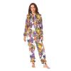 ALAZA Halloween Sugar Skull Mushroom Adult Onesie Pajamas Jumpsuit Unisex One-Piece Pajamas for Women Men S Multi view 2