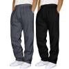 Men's Casual Sweatpants 2 Pack Trousers Heavyweight Fleece Jogger Pants Elastic Waist Drawstring Gym Workout Pants view 1