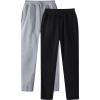 Men's Casual Sweatpants 2 Pack Trousers Heavyweight Fleece Jogger Pants Elastic Waist Drawstring Gym Workout Pants view 3