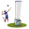 Creproly Volleyball Setter Trainer Net Adjustable Height and Angle Home Volleyball Trainer Net with Wheels and Collection Bag Volleyball Training Equipment for Both Indoor and Outdoor Training view 1