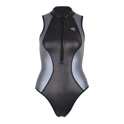 Women's Wetsuit 2mm Smoothskin Neoprene One-Piece Sleeveless Front-Zipper Springs Bottom Wetsuit High-Hip Bottom Swimsuit for Women Scuba Diving Surfing Snorkeling Open-Water Swimming (SG-XL)