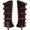 GORGECRAFT 2Pcs Knight Leg Guards Gaiters Steampunk Medieval Boot Covers Renaissance Pirate Cosplay Imitation Leather Leg Warmer Wraps Shoes Accessories for Halloween Costume Viking Coconut Brown view 1