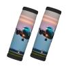 2 Pcs a Set Comfort Neoprene Airplane in The Evening Lights Handle Wrap Grips for Travel Bag Luggage Suitcase Door Handle view 1