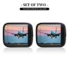 2 Pcs a Set Comfort Neoprene Airplane in The Evening Lights Handle Wrap Grips for Travel Bag Luggage Suitcase Door Handle view 2