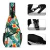 Chest Bag Watercolor Tropical Island Style Sling Bag for Men Crossbody Bag Fanny Packs for Women Sling Backpack for Travel view 4