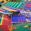 1 FT PP Modular Interlocking Floor Tiles with Drainage Holes, Basketball Court Badminton Court Kimchi Court Waterproof Sports Floor mat,Blue,1,10PCS view 2