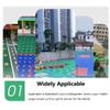 1 FT PP Modular Interlocking Floor Tiles with Drainage Holes, Basketball Court Badminton Court Kimchi Court Waterproof Sports Floor mat,Blue,1,10PCS view 3