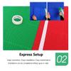 1 FT PP Modular Interlocking Floor Tiles with Drainage Holes, Basketball Court Badminton Court Kimchi Court Waterproof Sports Floor mat,Blue,1,10PCS view 4