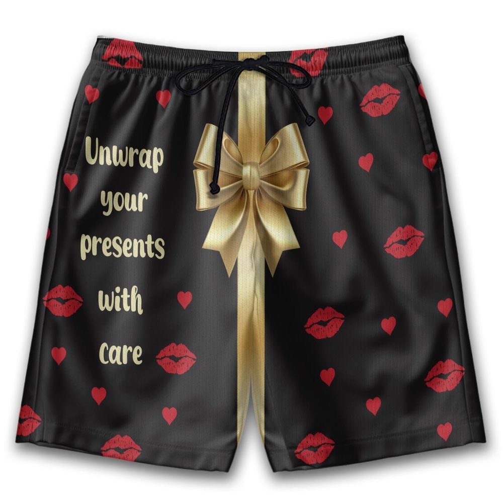 Funny Mens Swim Trunks Hawaiian Mens Shorts - Summer Drawstring Beachwear Shorts Series 117 Size XL