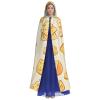Juiimr Yellow Cheese Pattern Long Hooded Cape Cloak For Halloween Carnival Theme Party Cosplay Costume Decor view 2